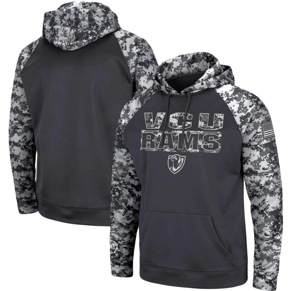 VCU Rams Colosseum OHT Military Appreciation Digital Camo Pullover Hoodie